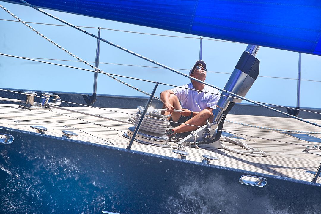 First Mate on a 45m private performance Sloop